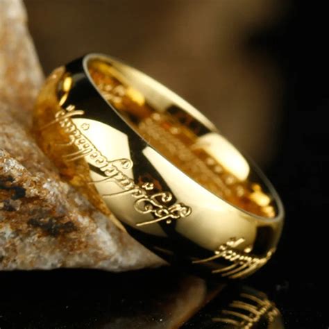 Hobbit Stainless Steel Ring Of Power Lord Of The Rings Jewelry Addicts