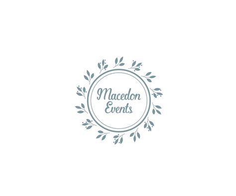 Elegant Modern Event Planning Logo Design For Macedon Events By Olgas