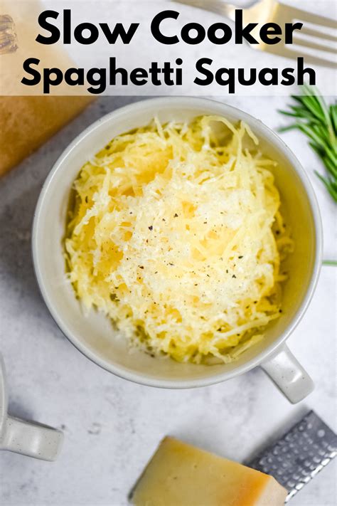 Slow Cooker Garlic Parmesan Spaghetti Squash My Modern Cookery