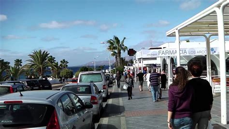 Town Centre And Shops Puerto Del Carmen Lanzarote Youtube