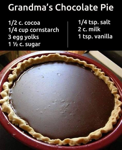 Grannys Cocoa Cream Pie Quickrecipes