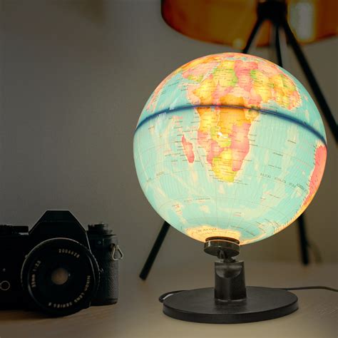 Science And Nature 25cm 220v World Globe Led Illuminated Night Light