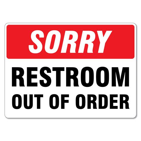 Restroom Out Of Order Sign Printable Printable Word Searches