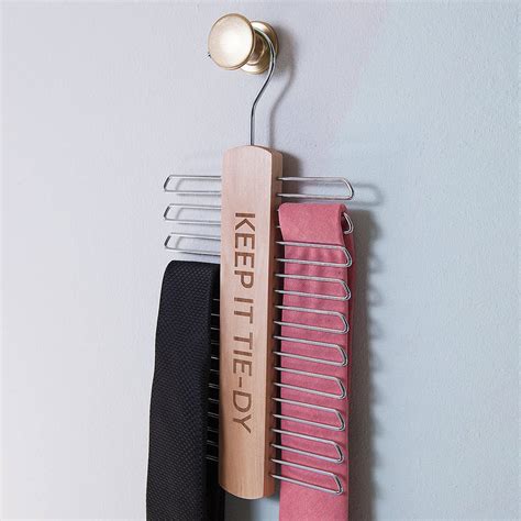 Personalised Wooden Tie Hanger By Clouds And Currents | notonthehighstreet.com
