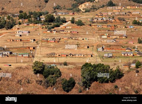 Rural Settlement On The Foothills Of The Drakensberg Mountains Kwazulu