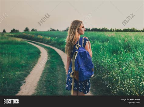 Woman Stands Dress Image And Photo Free Trial Bigstock