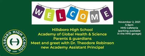 Welcome Dr Robinson We Are Hillsboro