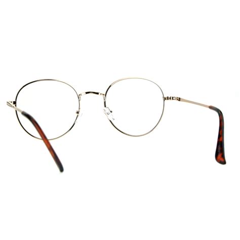Classic 90s Metal Rim Round Oval Clear Lens Eye Glasses Frame Ebay