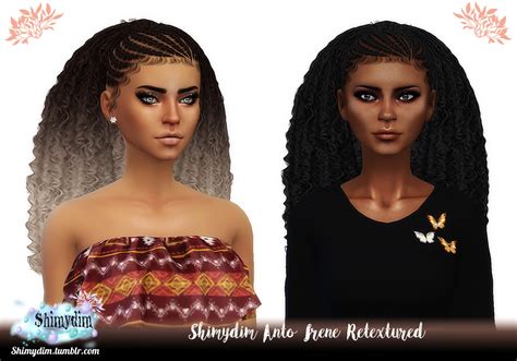 Shimydim Anto`s Irene Hair Retextured Sims 4 Hairs