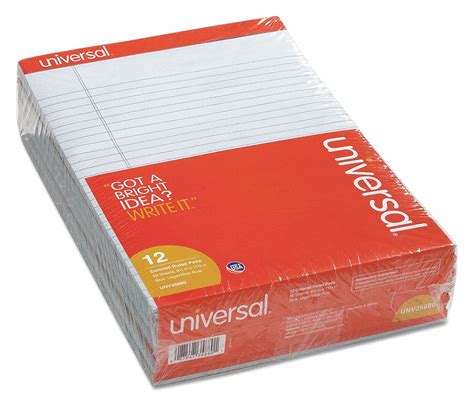 Universal Notepad 8 12 In X 11 In 600 Pk 12 35x105unv35880