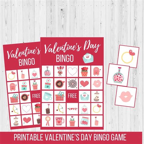 School Valentine Party Bingo Cards Sweetheart Party Game For Etsy