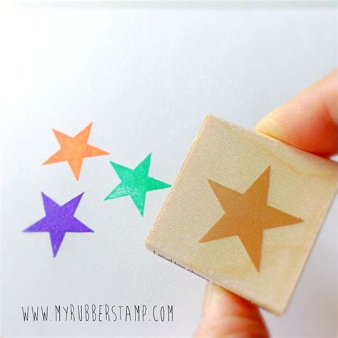 Teachers Star Rubber Stamp Woodblock Craft Stamp By Myrubberstamp