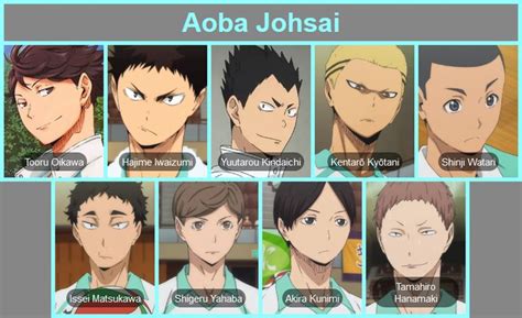 Aoba Johsai Haikyuu Anime Characters