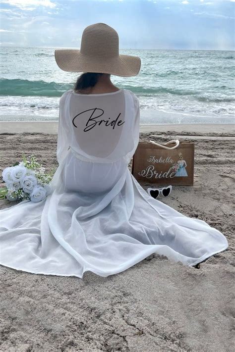 Beach Bachelorette Bride Coverups Bridesmaids Swim Long Cover Ups