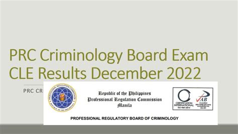 Criminology Board Exam Result April List Of Passers CLE Result Prc Gov Ph Top Notchers