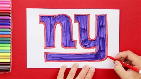 How To Draw Ny Giants Logo Nfl Team Youtube