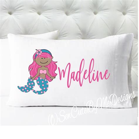 Personalized Pillowcase Girls Mermaid Pillow Case Kids Etsy
