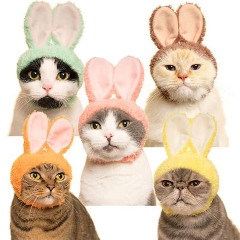 Dress Up Your Cat With These Super Cute Bunny Cat Blind Box Caps Its