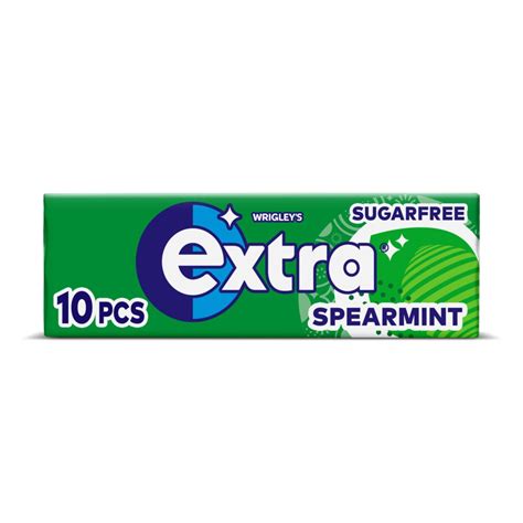 Extra Spearmint Sugarfree Chewing Gum 10 Pieces Bb Foodservice
