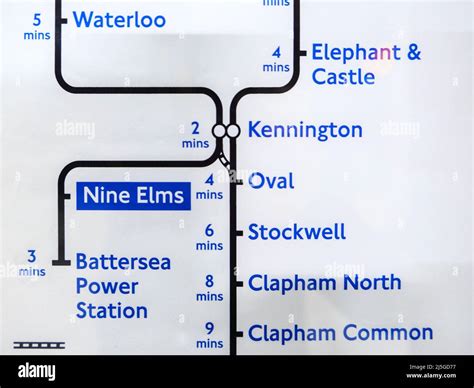 London Uk 121021 Northern Line Tube Scheme At The Nine Elms