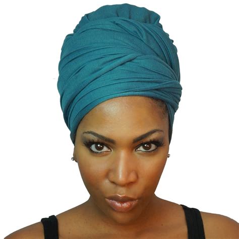 Stretch Head Wraps For Women Teal Extra Long Soft Stretch Etsy
