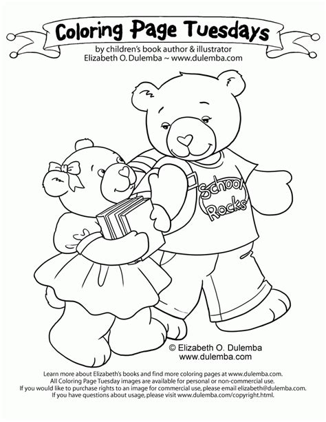 Dulemba Coloring Page Tuesday Back Coloring Home