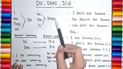 Belajar Bahasa Inggris Cara Menggunakan DO DOES DID Dalam Kalimat Bahasa Inggris YouTube