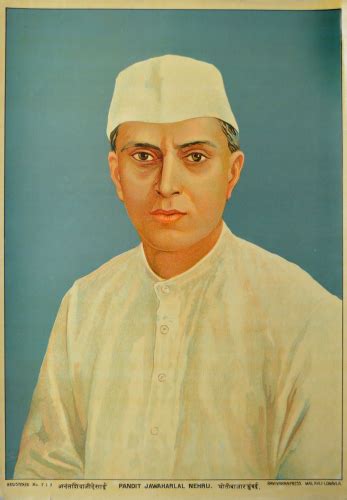 Pandit Jawaharlal Nehru Early Lithograph By Ravi Varma Press
