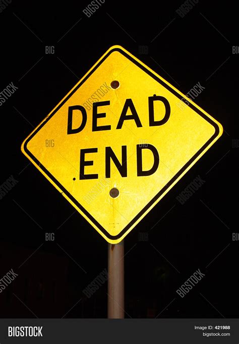 Night Sign Dead End Image And Photo Free Trial Bigstock