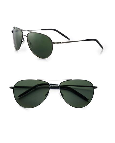 Oliver Peoples Benedict Aviator Sunglasses In Black For Men Lyst