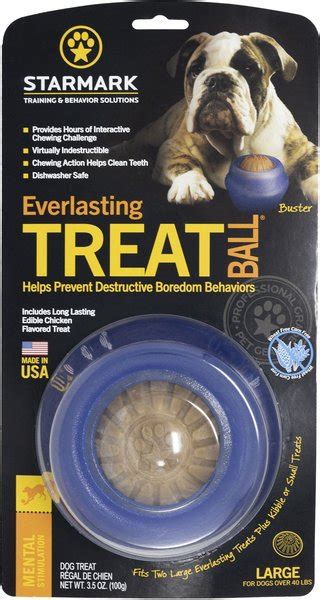 Starmark Everlasting Treat Ball Tough Dog Chew Toy Large