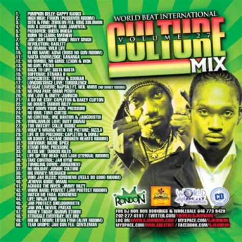 Dj Rondon Culture Mix Reggae Vol 27 Archerbooking