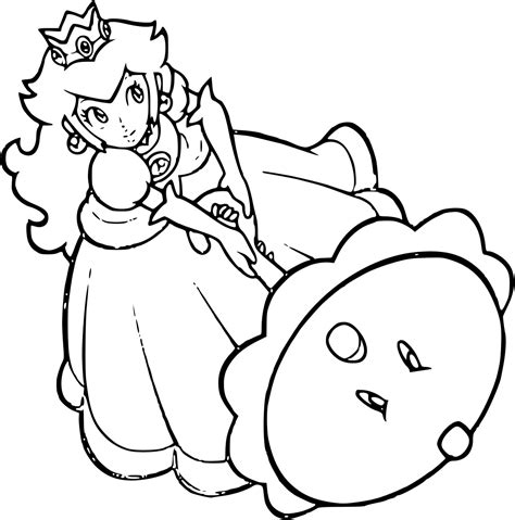 Dibujos De Princesa Peach Con Martillo Para Colorear Para Colorear Pintar E Imprimir Dibujos