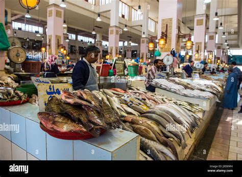 Fish For Sale Fish Market Kuwait City Kuwait Middle East Stock