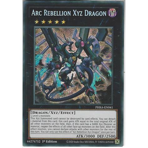 Yu Gi Oh Trading Card Game Phra En041 Arc Rebellion Xyz Dragon 1st