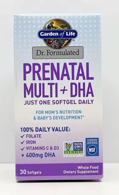 Garden Of Life Dr Formulated Prenatal Softgel Multivitamin Dha Iron