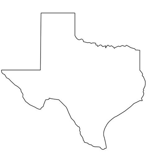 Printable Shape Of Texas Texas Outline Printable Shapes Texas Crafts