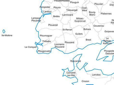Carte Communes Du Finistère 29
