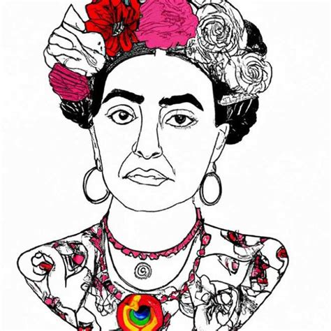 Desenhos De Frida Kahlo Para Imprimir E Colorir Pintar Desenhos