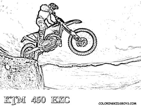 Motocross Bikes Coloring Pages - Coloring Home