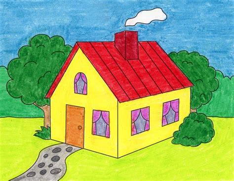 Best House Drawing For Kids Drawing For Kids Tutorial By Drawing