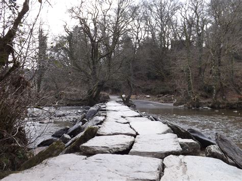 The Tarr Steps Exmoor Britain Sidewalk Step River Structures