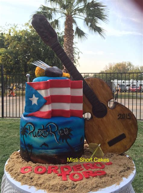 Guitar, guiro, maracas, and art party cakes cake art art party decorations art birthday cake artist birthday themed birthday i love puerto rico !!! Puerto Rico Cake! Puerto Rico Family Reunion Cake. Puerto ...