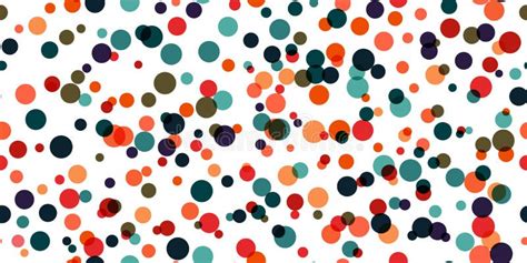 Seamless Vector Geometric Stock Pattern Of Colored Circles Of Different