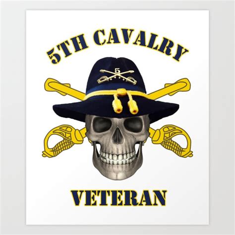 5th Cavalry For Army Vets Of Fifth Cavalry Art Print By Tom Griffin