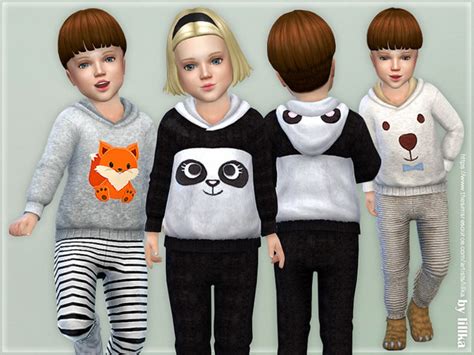 Hooded Overall For Toddler By Lillka At Tsr Sims 4 Updates
