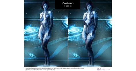 Cortana Halo Video Game Illustration Showing Women With Real