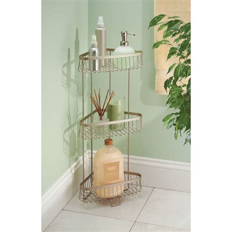 Idesign Metal Wire Corner Standing Shower Caddy 3 Tier Bath Shelf
