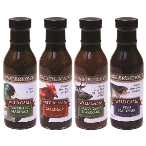 Wild Game Marinades Waterfowl Nature Made Large Game Anglers