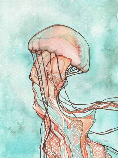 Pink Jellyfish Painting By Tamara Phillips Fine Art America